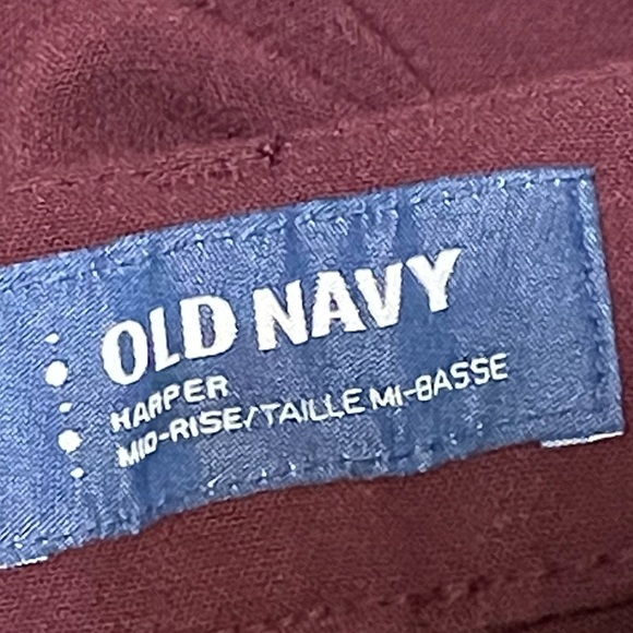 Old Navy Harper Mid Rise Burgundy Slacks Size 8 - Picture 8 of 8